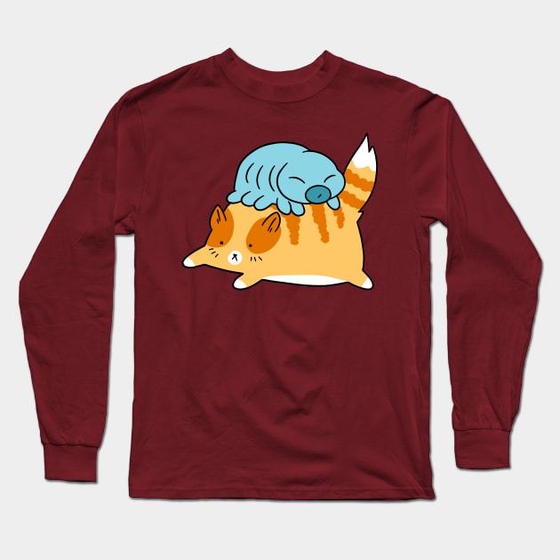 Waterbear and Orange Tabby Cat Long Sleeve T-Shirt by saradaboru